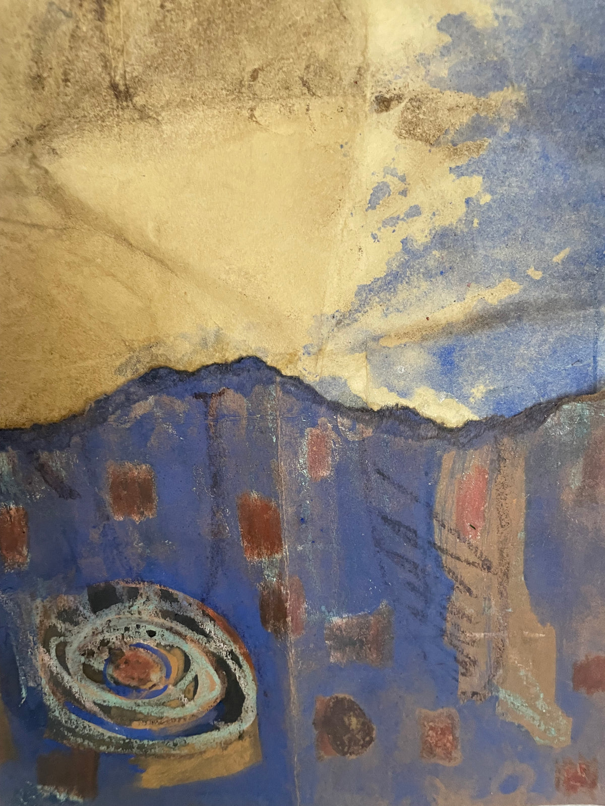 It All Returns to the Molecule | Original Natural Pigment Artwork on Handmade Paper