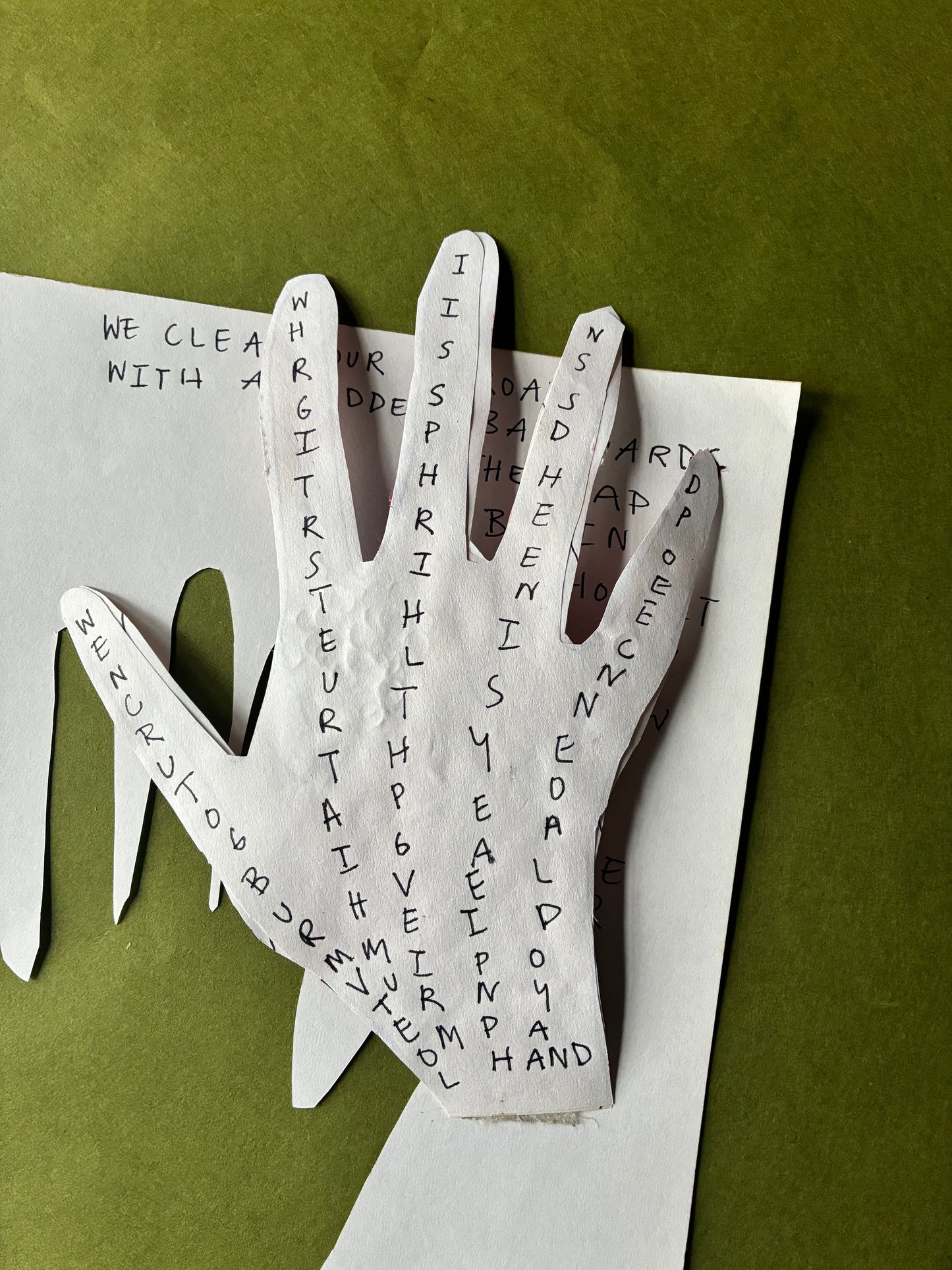 Hand Paper Cut Out Milagro Poem Broadside