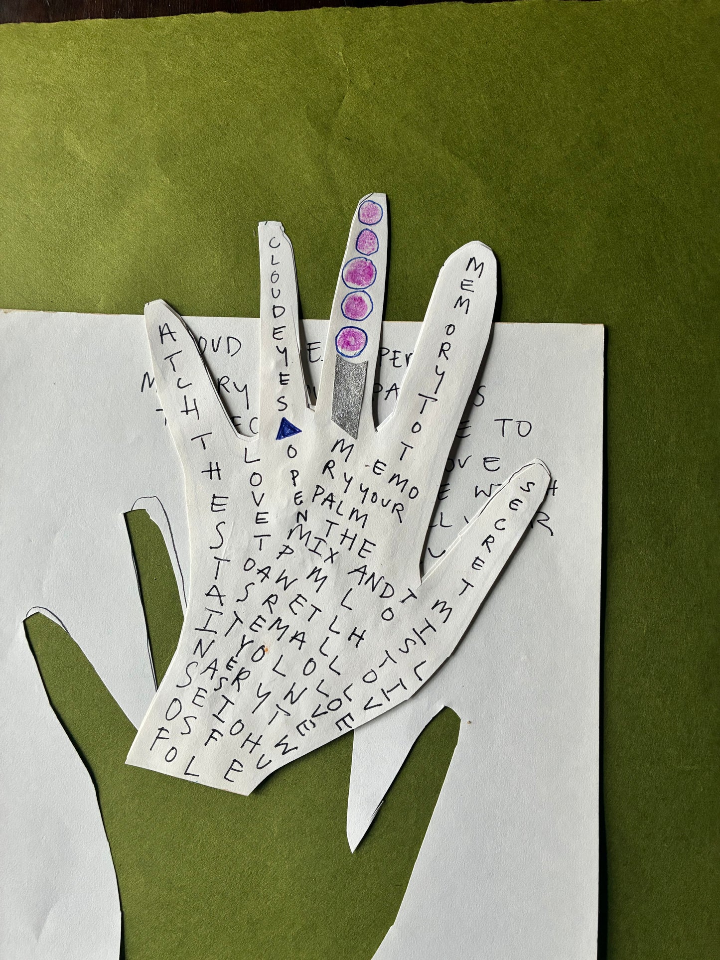 Poem Hand Milagro Broadside Collage