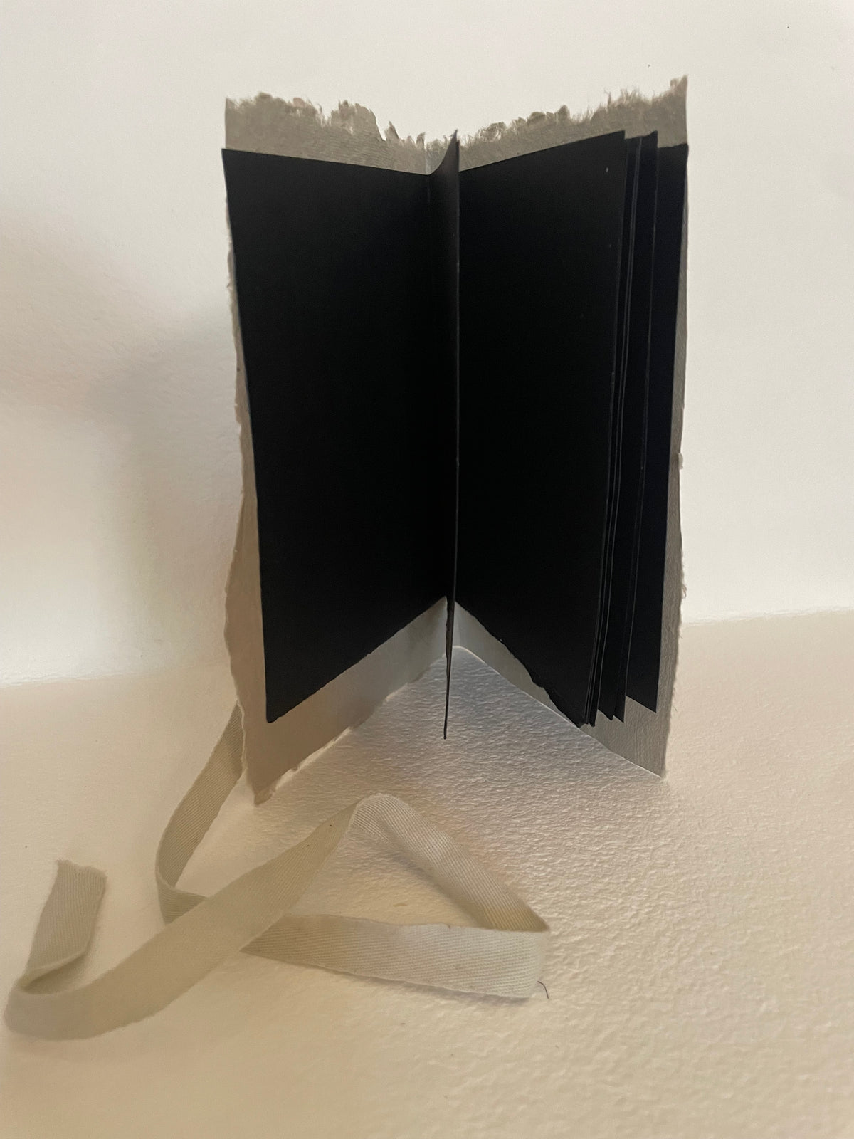Obsidian Thoughts | Handmade Black Paper Notebook with Amate & Lokta Paper