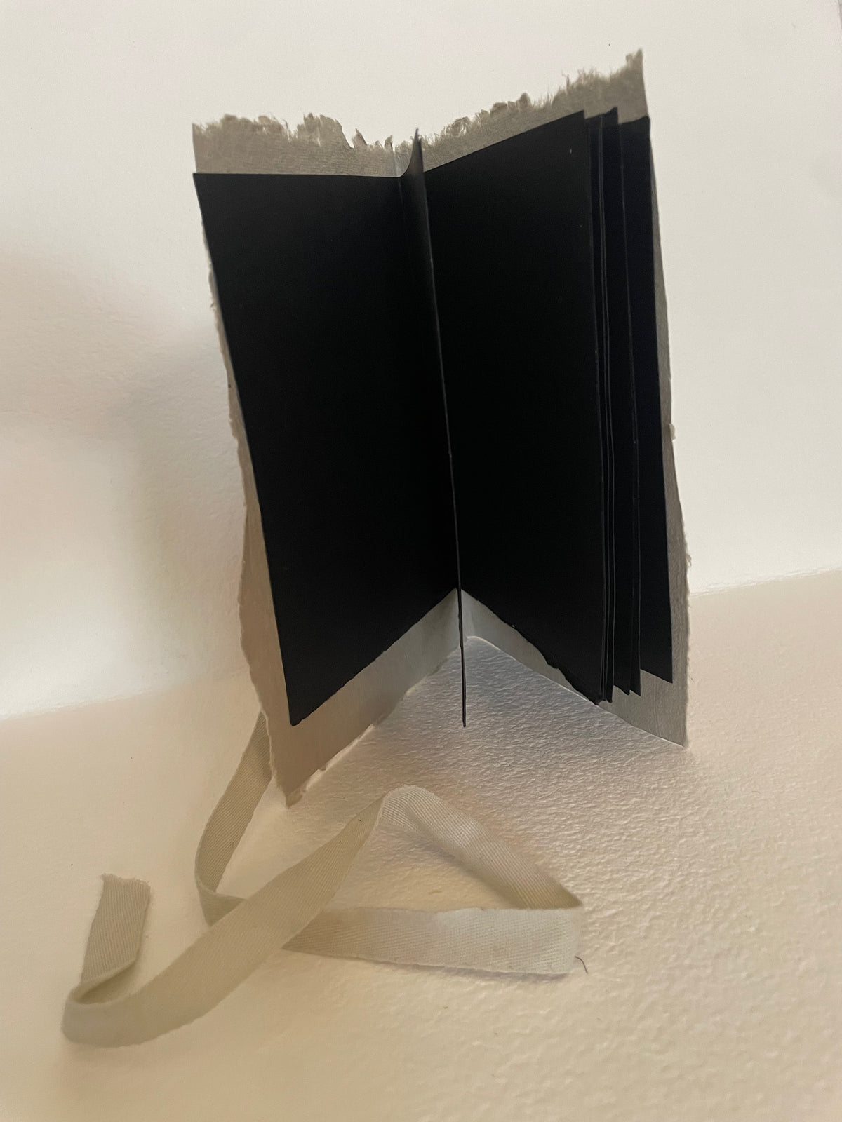 Obsidian Thoughts | Handmade Black Paper Notebook with Amate & Lokta Paper