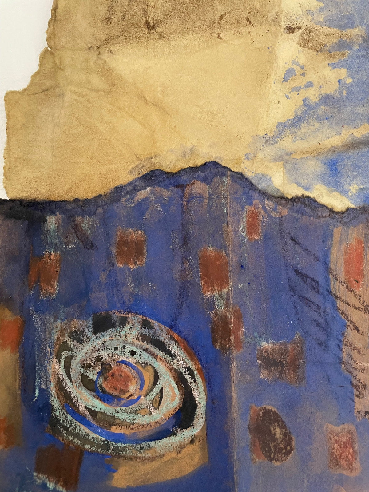 It All Returns to the Molecule | Original Natural Pigment Artwork on Handmade Paper