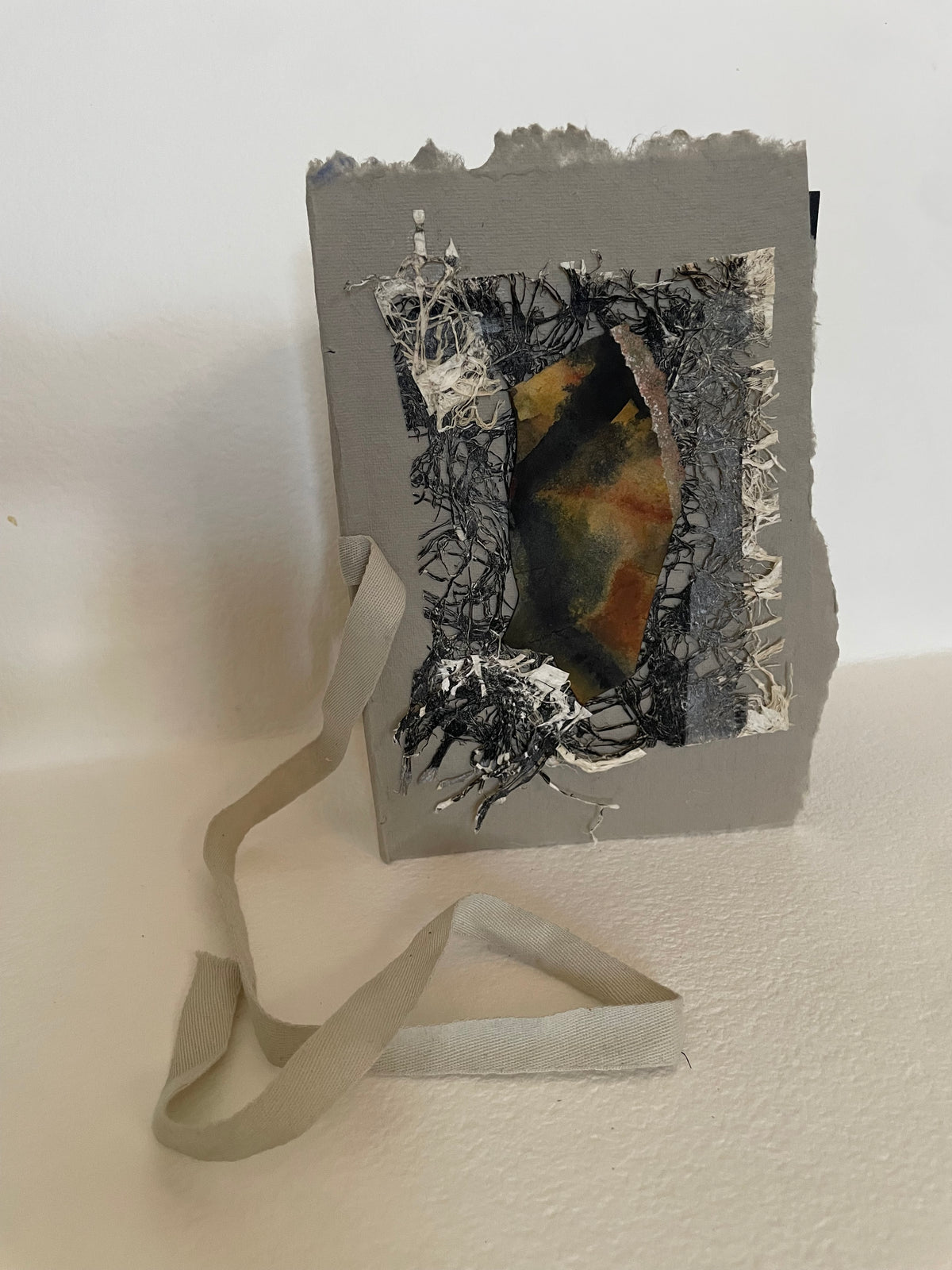 Obsidian Thoughts | Handmade Black Paper Notebook with Amate & Lokta Paper