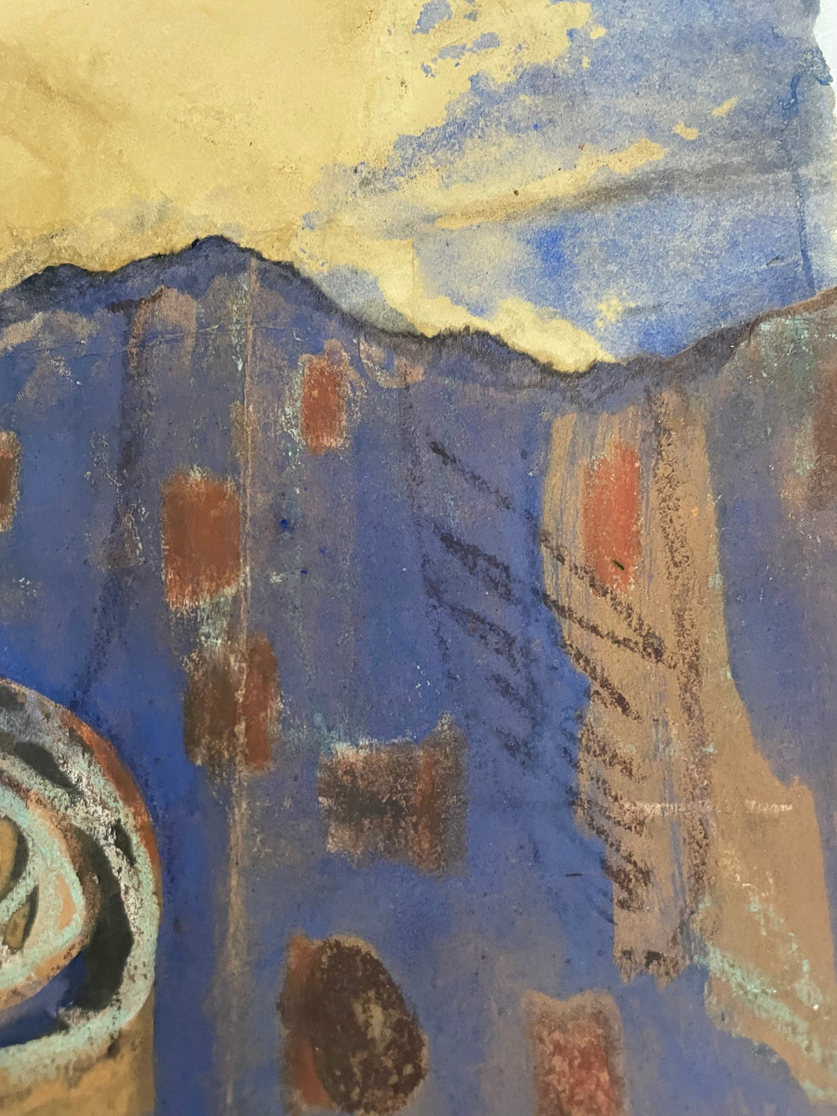 It All Returns to the Molecule | Original Natural Pigment Artwork on Handmade Paper