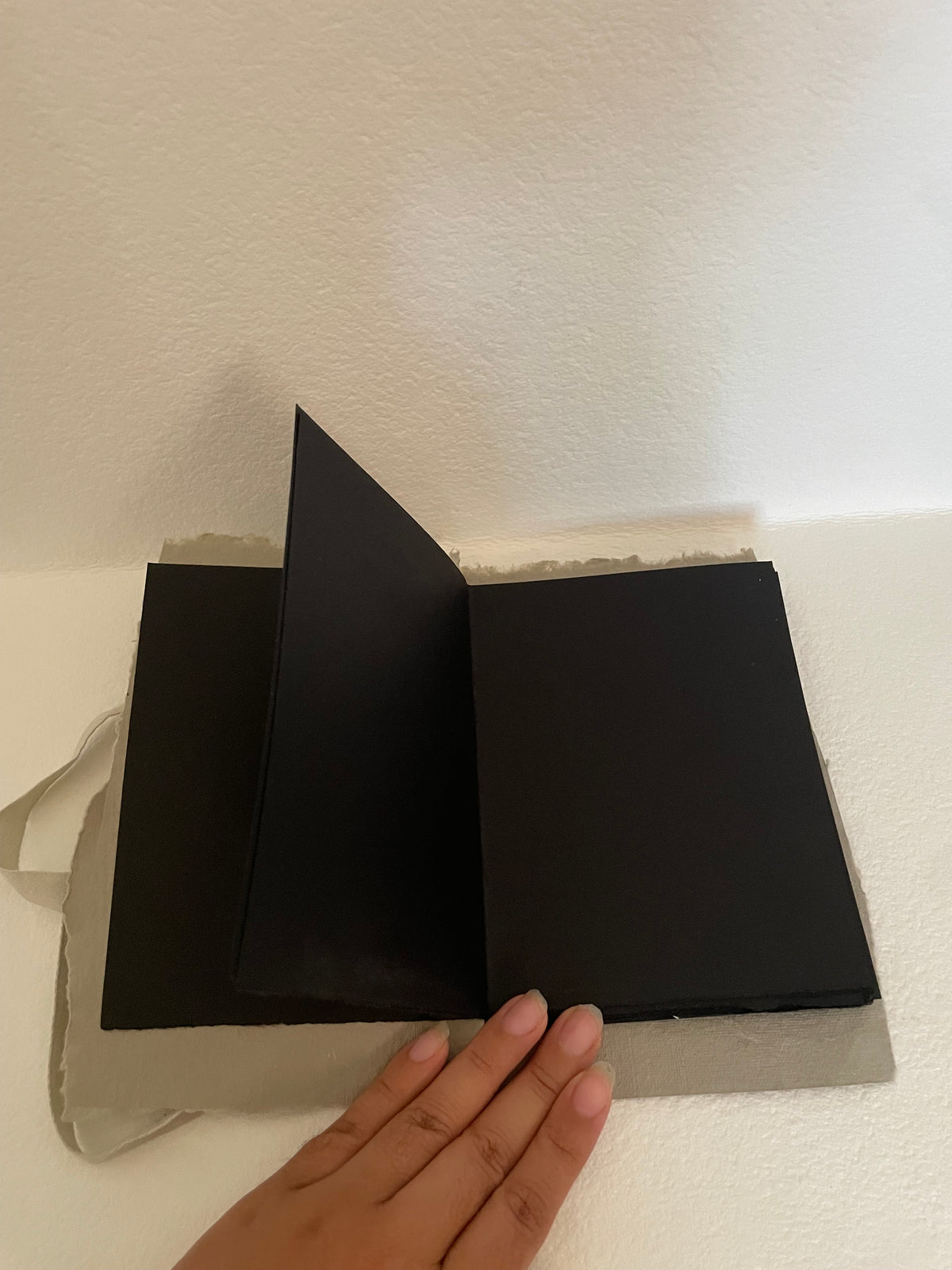 Obsidian Thoughts | Handmade Black Paper Notebook with Amate & Lokta Paper