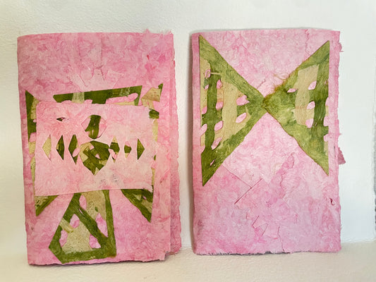 REFLECTIONS | Set of 2 Handmade Amate Paper Codex Artist Books