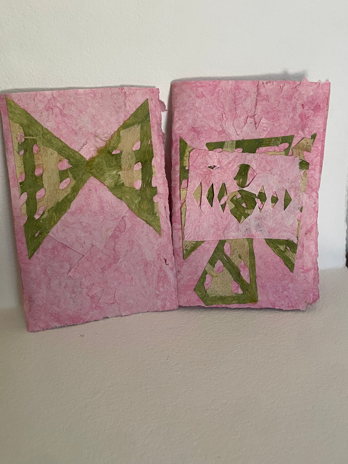REFLECTIONS | Set of 2 Handmade Amate Paper Codex Artist Books