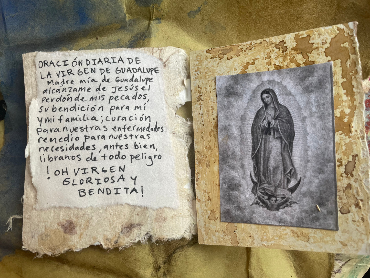 Virgen de Guadalupe Prayer Handmade Devotional Book