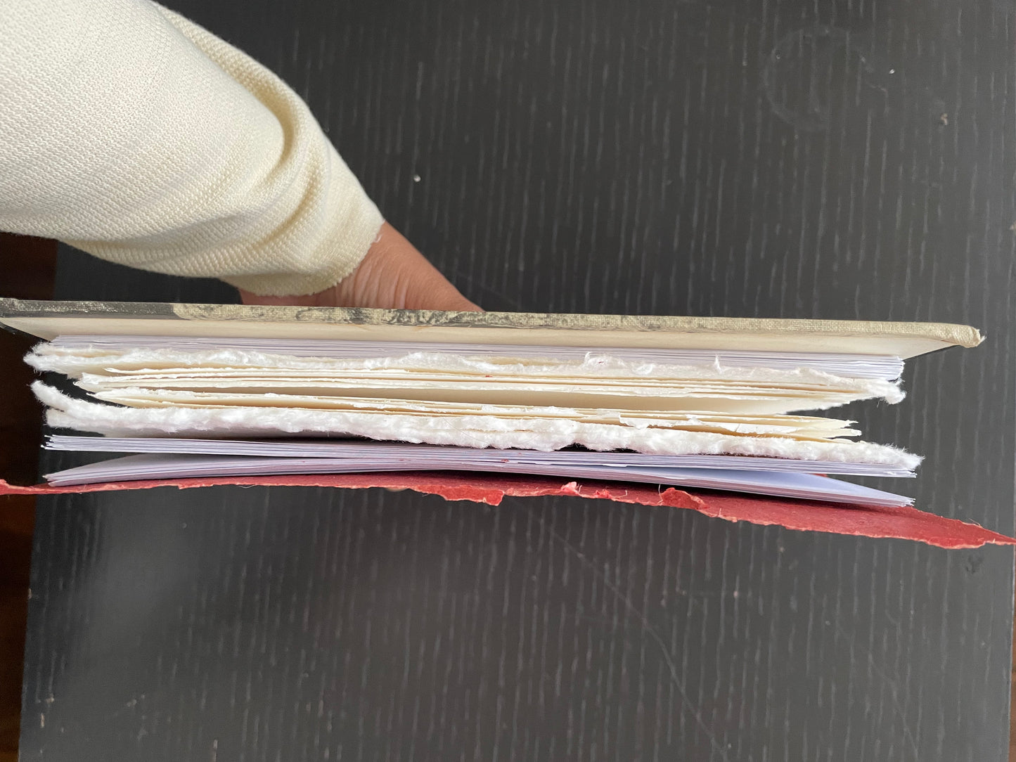 CADDIS HARDCOVER Journal & RED HUUN PAPER with HUNGARIAN COTTON, STONE DRAWING PAPER & RECYCLED COTTON PAPER