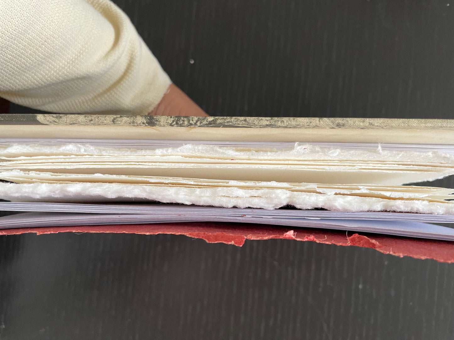 CADDIS HARDCOVER Journal & RED HUUN PAPER with HUNGARIAN COTTON, STONE DRAWING PAPER & RECYCLED COTTON PAPER