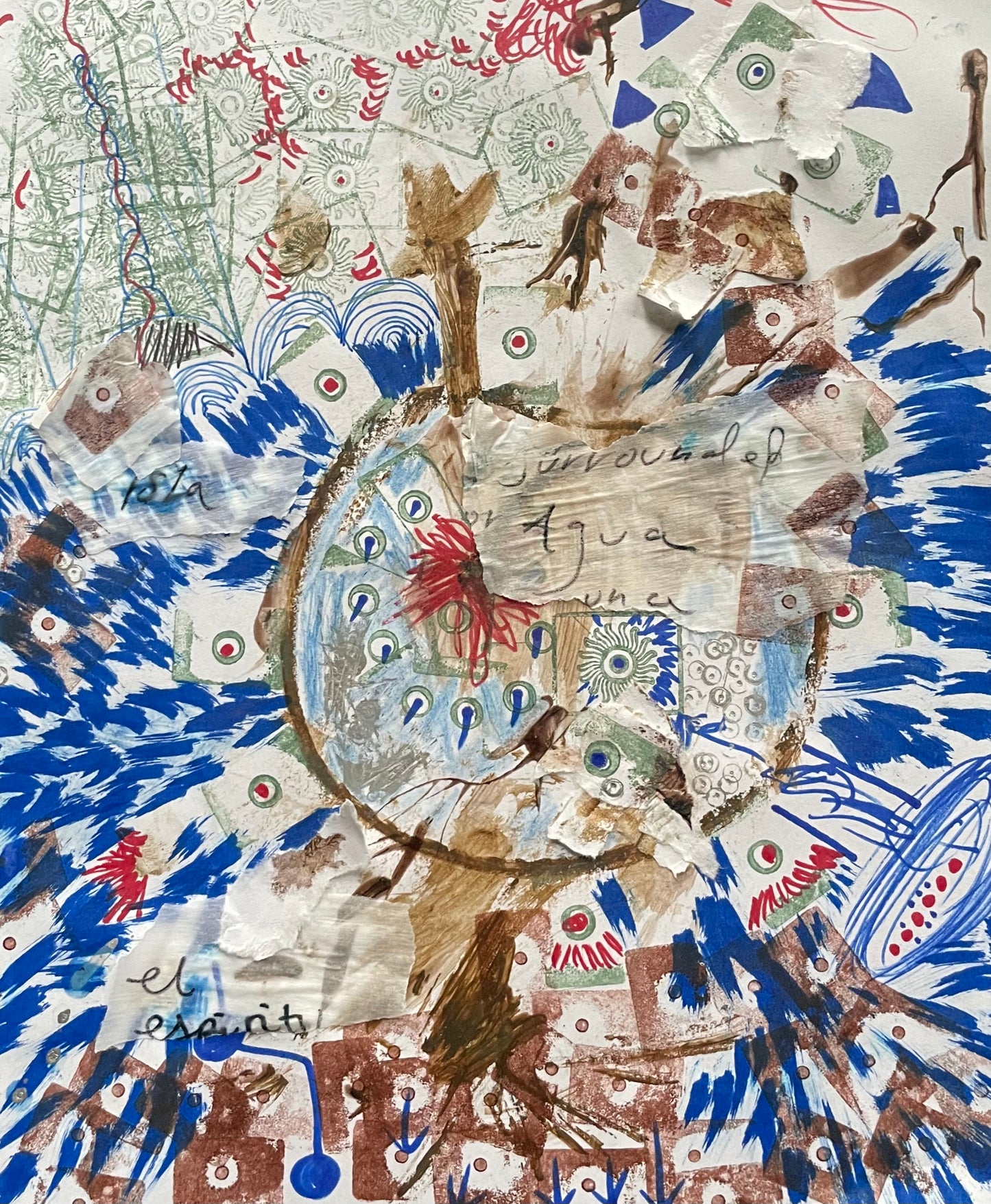 Mapa a Aztlán Collage Art Drawing