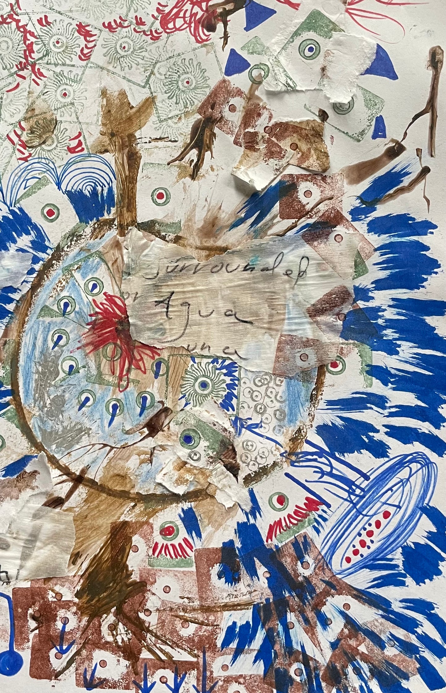 Mapa a Aztlán Collage Art Drawing