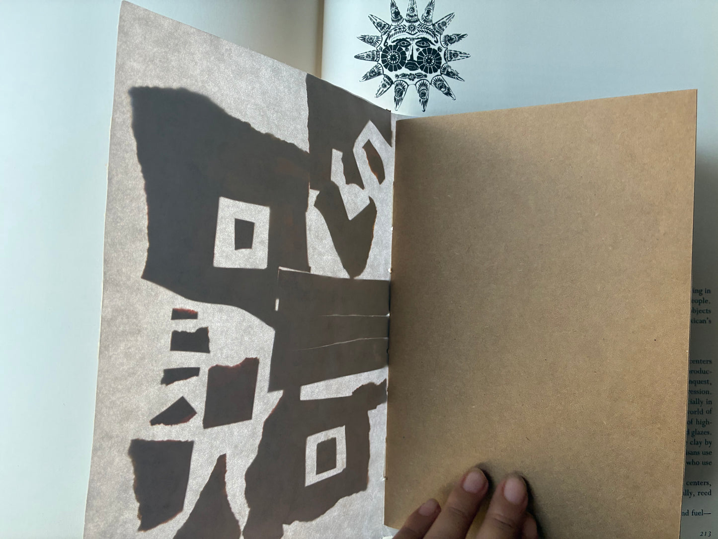 Time Clocks in Window Codex Journal Washi & Wood Pulp Paper