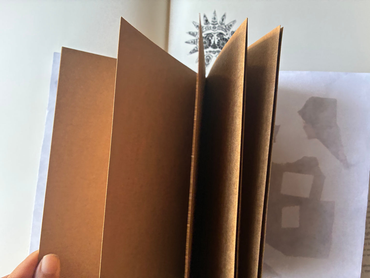 Time Clocks in Window Codex Journal Washi & Wood Pulp Paper