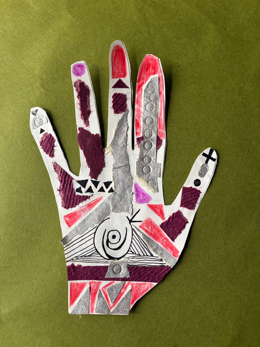 Hand Milagro Paper Cut Out Poem Broadside