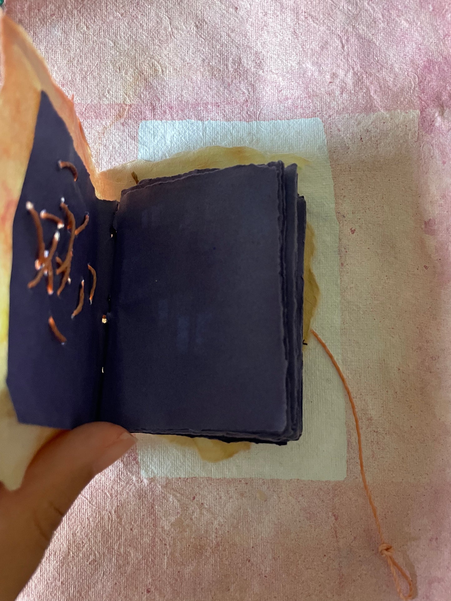 Handmade Botanically Dyed  Set of Mini Codex Journals